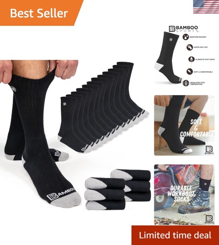 Bamboo rayon crew work socks - rayon, socks-