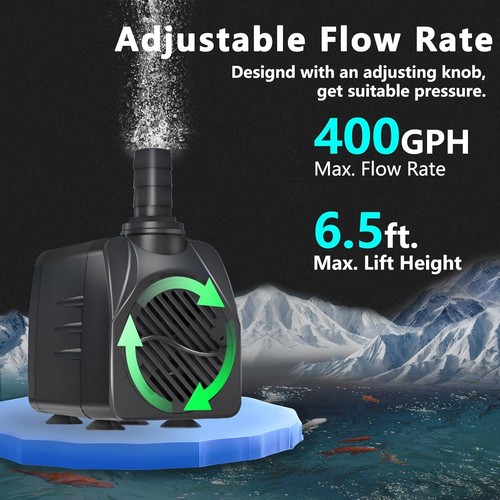 400gph submersible pond - submersible,