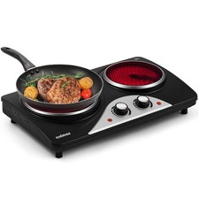 CUSIMAX 2100W Infrared Double Hot Plate, Crystallite Glass Hob RRP £82