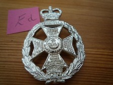 VINTAGE MILITARY ROYAL GREEN JACKETS  CAP LAPEL BADGE  FIRMIN LONDON SLIDER  Ed