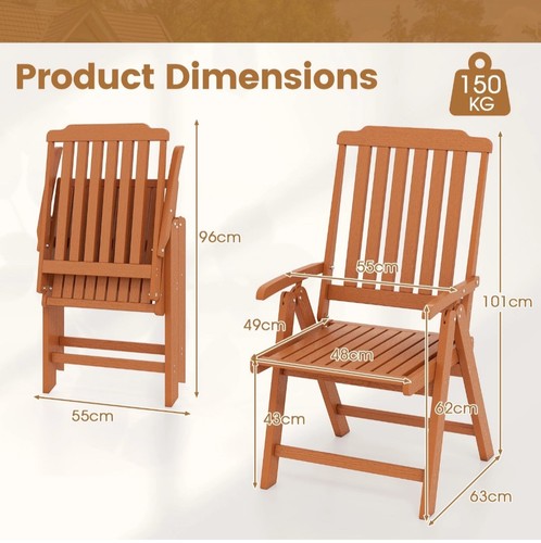 Costway foldable patio chair - costway,