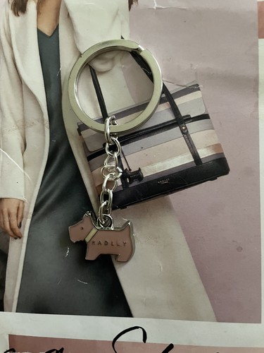 Radley metal pink dog - tag, /