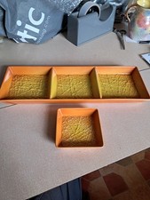 2 Vintage Carlton Ware Sky Sunglow square dishes