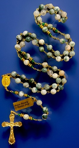 Semi precious green white - semi,