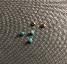5 Pcs Vintage Turquoise 3mm +