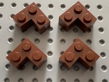 LEGO BRICK 2x2 CORNER IN REDDISH BROWN PACK OF 4 / PN 2357 - 10182