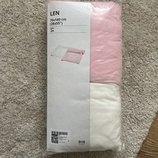 Len 70x140 Bed Sheet Cover  IKEA Pink And White 