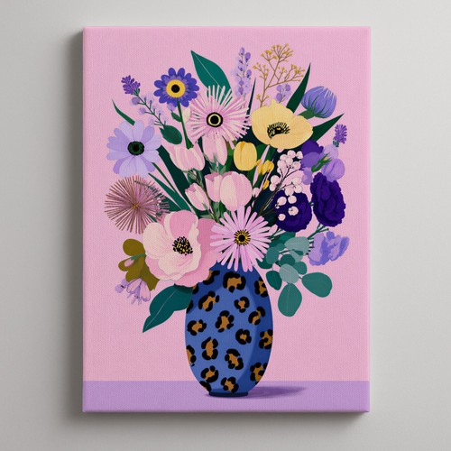 Pastel flower bouquet blue - pastel,