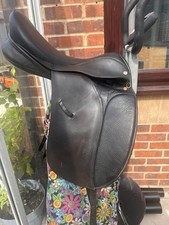 Ideal Jessica Dressage Saddle Black 17.5 Wide with Flair System Good Condition