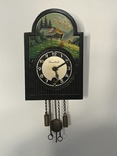 Antique Forestall Miniature Clock Key & Original Box Black Forest Germany Rare