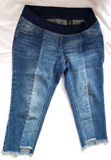 WOMENS MATERNITY NEXT Blue Slim slouch JEANS Size UK 12Short (EUR40) VGC 90%Cott