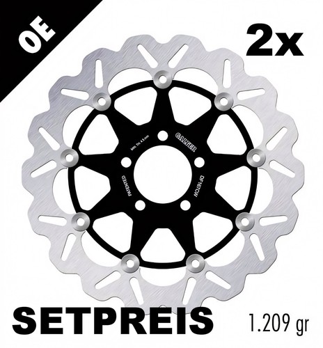 Brake disc set galfer - disc,