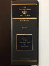 Rare Encyclopaedia of Forms and Precedents 5th end, Service Binder C, vol. 22-34