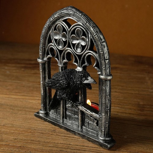 Halloween crow candle holder - halloween,