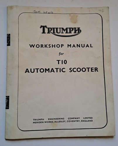Vintage dealers triumph t10 - dealers,