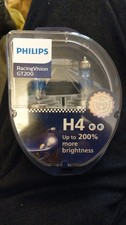 Genuine Philips H4 Racingvision GT200 Dipped Low / High Beam Headlight Bulbs