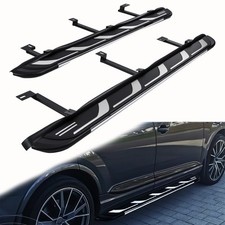 ALUMINIUM BLACK SIDE STEPS BAR RUNNING BOARDS FOR AUDI Q7 4MG 4MB SUV  2015-2023
