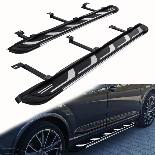 Aluminium black side steps - side,