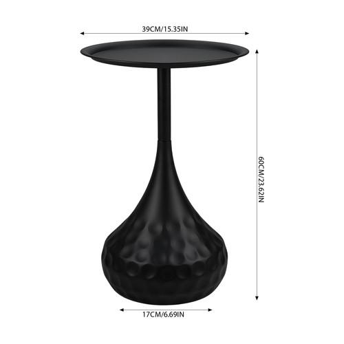 Compact metal round tray top - compact,