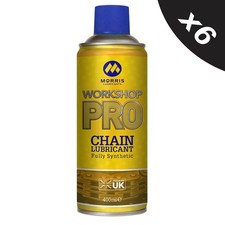 6x MORRIS Workshop PRO Fully Synthetic Multi Purpose Chain Lubricant - 400 mL