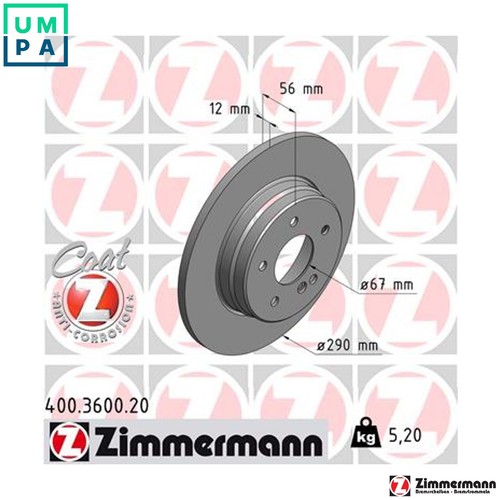 Brake disc 400 - 400.3600.20, for