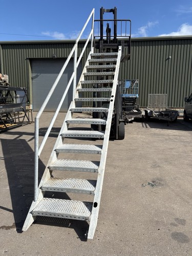 Galvanised metal stairs - galvanised,