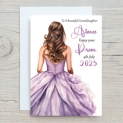 Personalised prom card school - card,