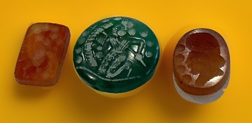 Two roman type red - roman,
