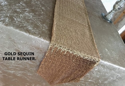 Gold sequin red - sequin,