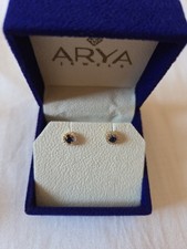 22ct Gold Halo Navy & White Cz