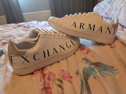 Armani exchange white logo - white,