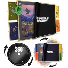 Puzzle Ready Jigsaw Board with Colourful Drawers & Cover Mat - 37" x 28" Wooden