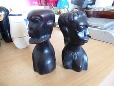 Pair of African wooden figures