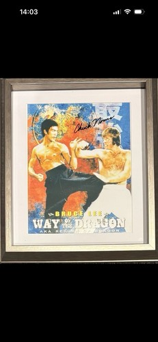 Chuck norris hand signed - hand,