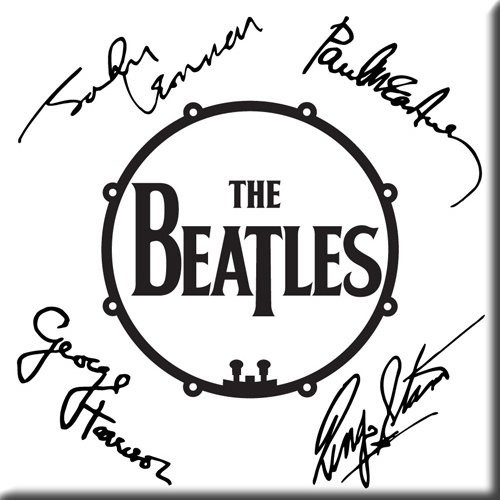 The beatles signed drum 75mm - signed,