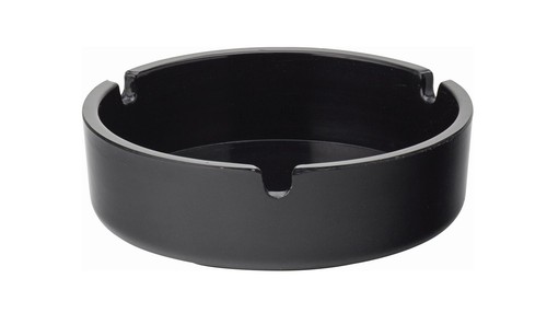 Black ashtray melamine - ashtray,