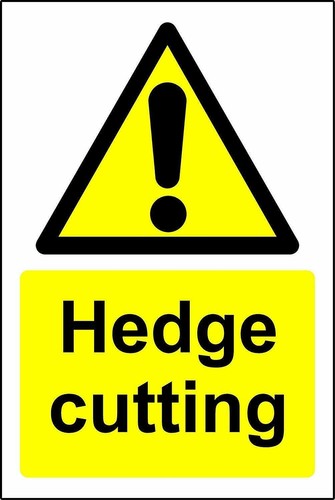 Hedge cutting safety metal