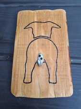 Natural Wooden Pet Coat Hook Key wall Hanger Dog Lead holder 