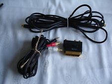 SCART Cable to SVHS SVideo 4 PIN Video TV DVD Mini DIN Lead UK with Audio GOLD