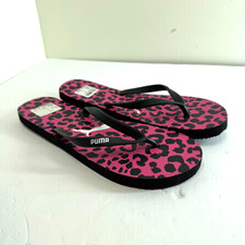Puma Flip Flops Pink Leopard
