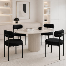 Piece boucle dining chair - piece,