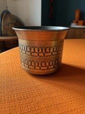 Wonderful Vintage Copper Beaten Plant Pot Planter 14cm Diameter