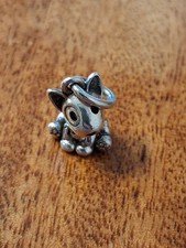 Authentic Sterling Silver Charm Bull Terrier Puppy 798010EN16 S925 ALE