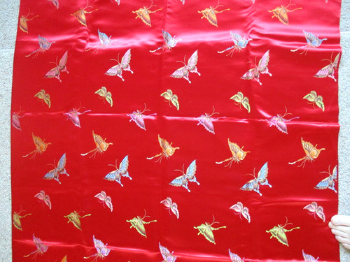 Chinese brocade fabric blossom - chinese,