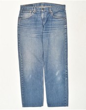 LEVI'S Mens 521 Tapered Jeans W36 L28 Blue Cotton BF02