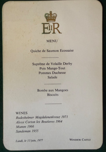 Antique royal menu french - antique,