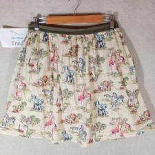 Cath Kidston London Skirt S Small 10-12 Beige/Khaki Safari Animals Zoo Giraffe 