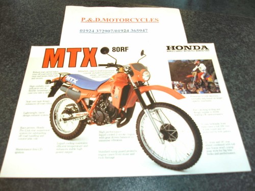 Honda mtx80r sales leaflet - mtx80r,