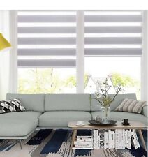 SMONTER Easy Fix Zebra Roller Blind,Day and Night (50x150cm-GREY)