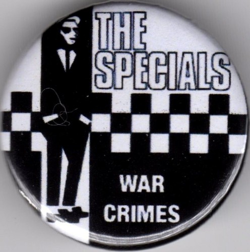 War crimes pin button badge - crimes,